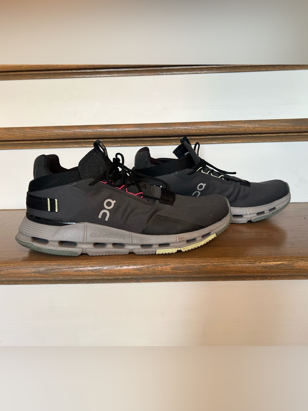 On Running Men’s Black and Gray CloudTec Athletic Sneakers